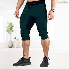 Men S Trendy Design 3 Quarter Jogger Slim Fit Shorts Tapered Sweat Pants