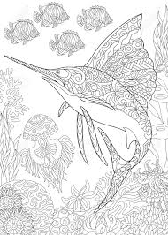 If you have kids who take it let's have a look at some of the amazing printable fish coloring pages free that are based on tropical fishes. Coloring Page For Adult Coloring Book Underwater Background Royalty Free Cliparts Vectors And Stock Illustration Image 97637675
