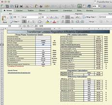 Spreadsheet For Transformer Losses Calculation