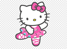 Standard printable step by step. Hello Kitty Ballet Dancer Kitty Text Heart Poster Png Pngwing