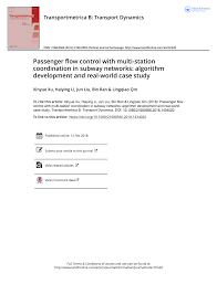 pdf passenger flow control with multi station coordination
