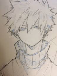 Bakugou Katsuki Anime Sketch Anime Drawings Sketches Anime Drawings Boy