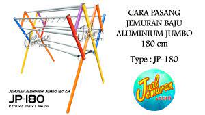Tetapi mengapa sekarang di siang hari kawat tersebut malah kendur? Cara Pasang Jemuran Baju Jumbo Aluminium 180 Cm Jp 180 Youtube
