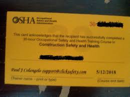Maybe you would like to learn more about one of these? Would This Be Considered The Real Thing Or Fake I Have Heard Fake Laminated Osha Cards Were Sold Similar To This But Mine Isn T Laminated Construction
