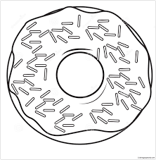 Liebe kinder, liebe erwachsene herzlich willkommen in der bunten. Coloring Page Of A Donut Novocom Top