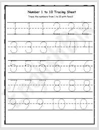 Every sheet features 3 lines. Tracing Numbers From 1 To 10 Worksheet Englishbix