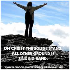 stand. all other ground is sinking sand