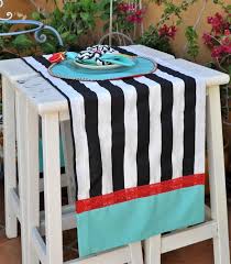 Black And White Striped Table Runner Pin On Dining Room