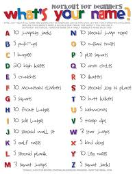 Name Workout What S Your Name Workout For Beginners Workout For Beginners Spell Your Name Workout Easy Yoga Workouts