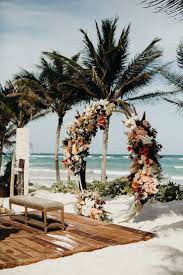 Beach Wedding At Mia Tulum Dream Beach Wedding Wedding Venues Beach Wedding Beach Ceremony