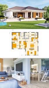 bungalow haus modern mit walmdach erker bauen winkelbungalow grundriss ideen 4 zimmer 100 qm haus bungalow grundriss bungalow winkelbungalow grundriss