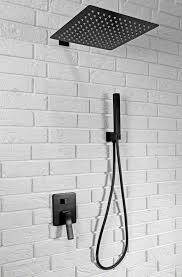 Rea Zestaw Natryskowy Podtynkowy Sonic Czarny Black Duschsysteme Armaturen Bad Dusche
