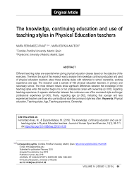 3,914 likes · 7 talking about this · 1 was here. Pdf The Knowledge Continuing Education And Use Of Teaching Styles In Physical Education Teachers