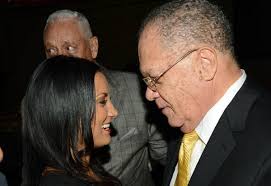 Jamaica GleanerGallery|Admark Banquet|Rudolph Brown/Photographer Arnold  Foote greets by his granddaughter Arnella Goubault at Admark 50th  Anniversary Banquet at at the Jamaica Pegasus