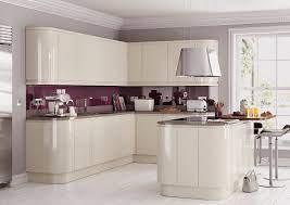 Use Cream Gloss Kitchen Doors For A Contemporary Look If You Are Looking For A Stylish And Mode High Gloss Kitchen Cabinets Curved Kitchen Handleless Kitchen