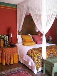 ev dekorasyon hobi bohem stili yatak odalari bohem tarzi yatak odasi yatak odasi turuncu bohem yatak odasi dekor
