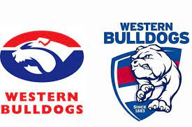 Although the team officially trades under the name western bulldogs, the initials f.f.c. for footscray football club, which still remains the club's official name, are placed on the front of the jumper beneath the sponsor's logo in small blue capital letters. Western Bulldogs 1925 Present Victoria Western Bulldogs Bulldog Sports Logo