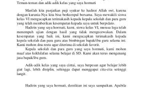 Contoh Teks Pidato Terbaik Bertema Perpisahan Sd Brainly Cute766
