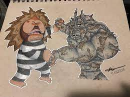 But how does a man so huge, who is almost big as the marine headquarters, get put in the level 6 of impel down? San Juan Wolf And Pica Onepiece