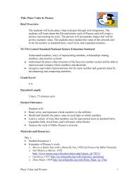 Place Value Place Values Math Lessons Lesson