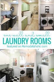 One Room And Small Laundry Rooms Full Of Inspiration And Design Ideas And More Featured On Remode Small Laundry Rooms Small Laundry Small Laundry Room Makeover