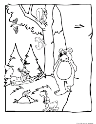 Desert flowering plants coloring page. Forest Coloring Pages With Animals Forest Habitat Coloring Pages Coloring Home