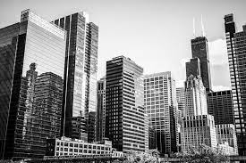 Best black and white wallpaper, desktop background for any computer, laptop, tablet and phone. Downtown Chicago Buildings In Black And White Photograph By Paul Velgos