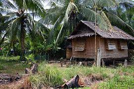 Bahay kubo or nipa hut in english is a filipino traditional dwelling place made of genuine green materials like nipa leaves for the roof and split bamboos for the wall and floor. Amakan Wikipedia