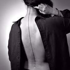 Fineline Minimalist Spine Tattoo Spine Tattoo Line Tattoos Minimalist Spine Tattoo