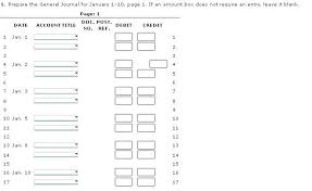 1 Prepare The General Journal For January 1 10 Page Chegg Com