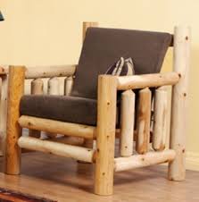Single Log Chair With Cushion Log Chairs Pine Living Room Furniture Furniture