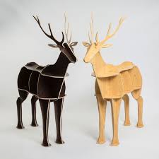 Christmas European Creative Deer Side Table Nordic Style Log Home Furnishing Decoration Hotel Restaurant Bar Decor Restaurant Bar Decor Nordic Style Bar Decor