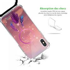Coque Cordon Iphone X Xs Cordon Noir Dessin Attrape Reve Rose Evetane Coquediscount Cet attrape rêve est entièrement fait main. coquediscount