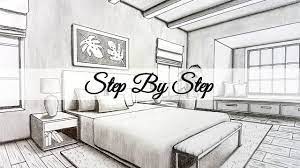 Learn how to draw step by step in a fun way! How To Draw A Bedroom In Two Point Perspective Step By Step Youtube