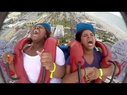 ▻ subscribe for more awesome videos and. Woman Fails To Notice Friend Passing Out During Scary Ride Jukin Media Inc