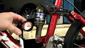 Adjusting Rear Air Shock On A Mountain Bike Fox Float R Example