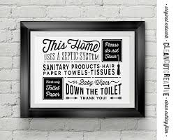 Bathroom Sign Septic System Do Not Flush Toilet Sign Pdf Etsy Bathroom Signs Septic System Toilet Sign