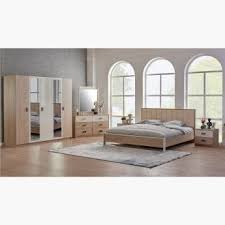 طقم غرفة نوم كينج 5 قطع من ريجا 180x200 سم بيج king bedroom sets king bedroom bedroom set