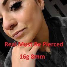 Septum Ring U Shaped Circular Barbell, 18g 16g 14g, Lots Sizes and Colors,  Rose Gold, Gold, Black, Flip up Hide, Septum Jewelry, Small, Tiny