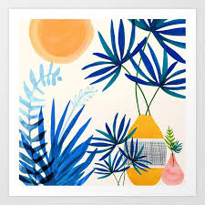 Maybe you would like to learn more about one of these? Buy Blue Morocco Whimsy Sunny Garden Art Art Print By Kristiangallagher Worldwide Shipping Available At Societ Metal Art Prints Art Prints Canvas Art Prints
