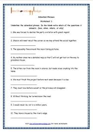 Adverbial Phrases Printable Worksheets Worksheet Prepositional Phrases Adverbial Phrases Teaching Maps