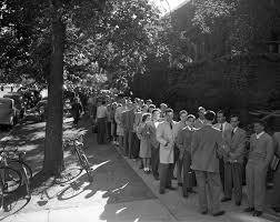 University Of Michigan Students In Line To Buy Football