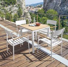 Professional White Aluminium And Teak Garden Chair Regate Pro Maisons Du Monde Garden Chairs Sideboard Furniture Outdoor Furniture Sets