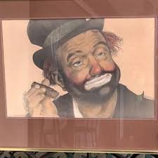 ART 4 ROBERT GENTRY s/n CLOWN ART PRINT RED SKELTON FREDDY the FREELOADER