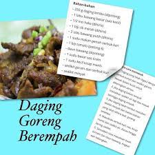 Daging Goreng Rempah Malaysian Food Cooking Recipes Beef