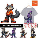 Big bad wolf drawing - Etsy Polska