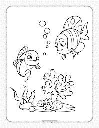 These colors occur naturally in nature and are on the light spectrum, so no color combine to make blue. Printable Cute Fishes Under The Sea Coloring Page