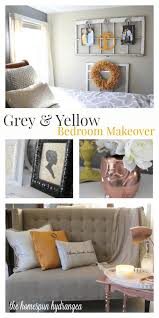 Yellow and grey when used together looks light, easy and warm for the eyes. Thrifty Grey And Yellow Bedroom Makeover The Homespun Hydrangea