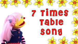 7 Times Table Song Times Tables Songs Kids Nursery Rhymes