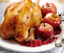 Recette De Fete Poularde Farcie Pommes Roties Et Groseilles Recette Poularde Farcie Recette De Poularde Pomme Rotie